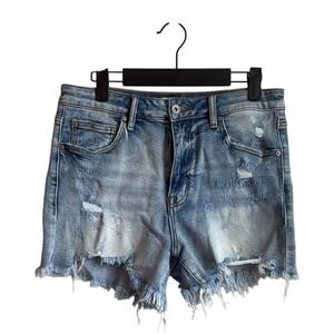 Distressed Denim Shorts Women's‎ 30" Waist Size 10 / Large
